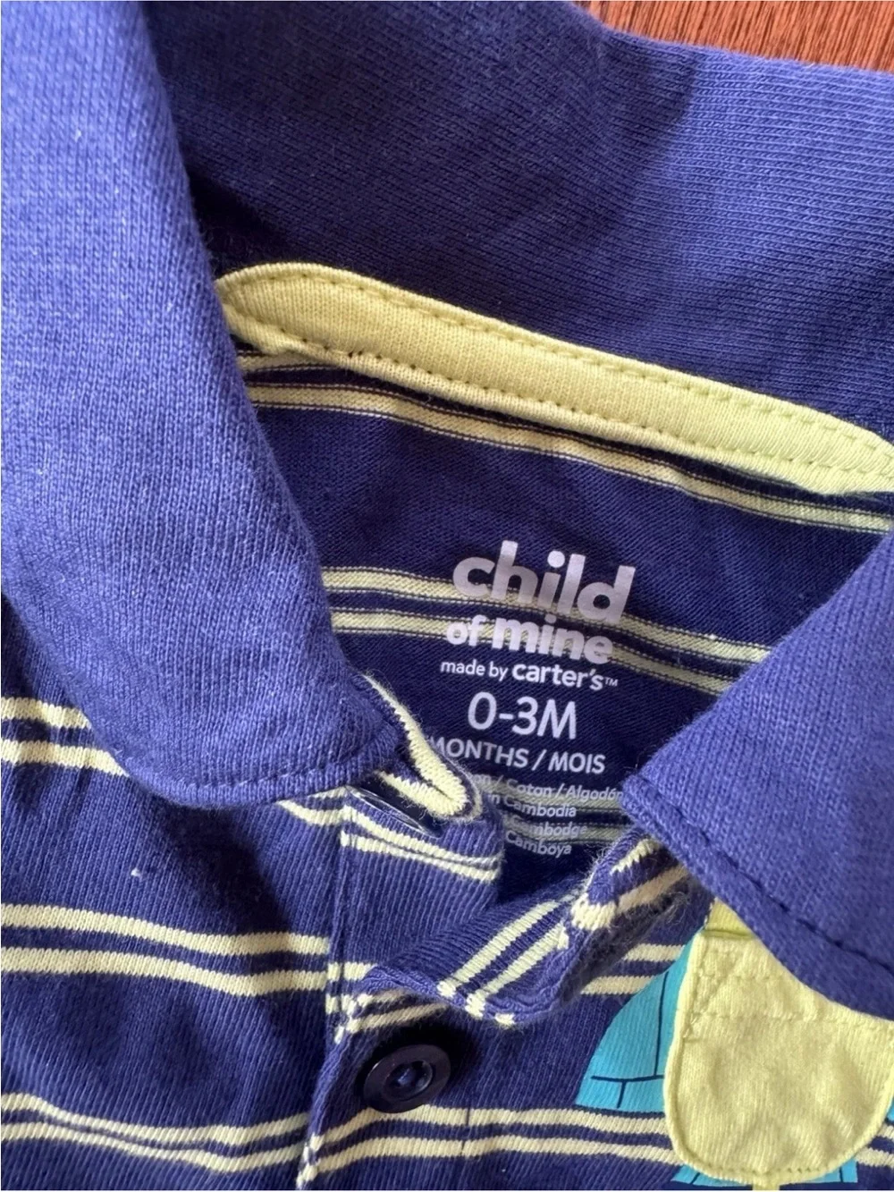 NWT Boys 0-3 Months Blue Romper Short Sleeve Polo Bodysuit Carters Rocket